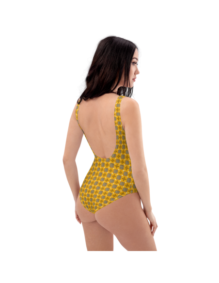Shining Pattern One-Piece Swimsuit