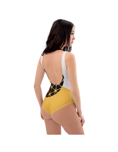 Optical Play Pattern One-Piece Swimsuit