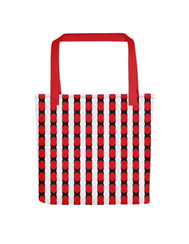 Red Lines Pattern- Tote bag
