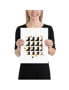 Bohemian Cat- Pattern Poster