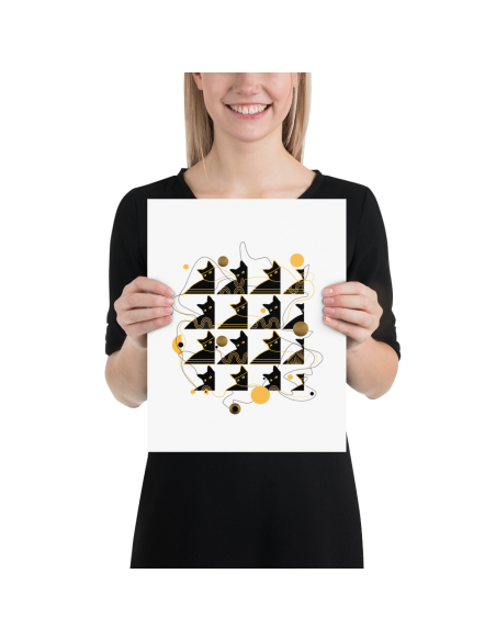Bohemian Cat- Pattern Poster