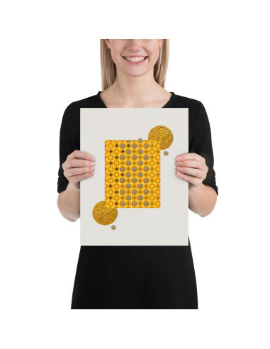 Gold and White Pattern- Art Poster