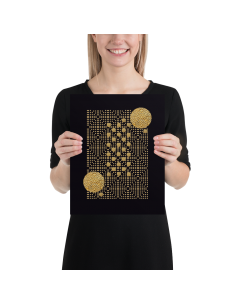 Art-Deco Black Pattern- Art Poster