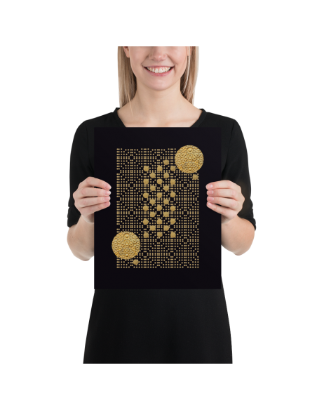 Art-Deco Black Pattern- Art Poster