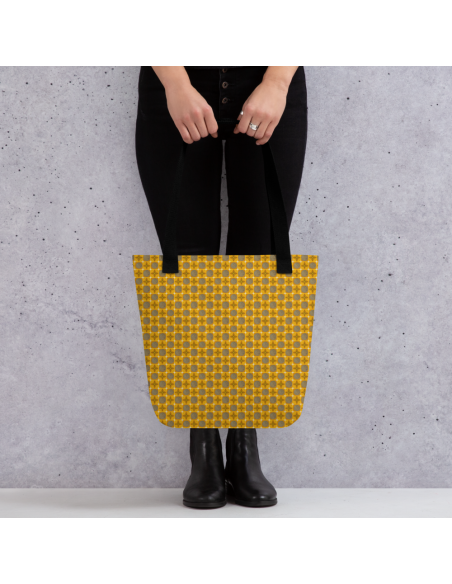 Yellow Geometry- Pattern Tote bag