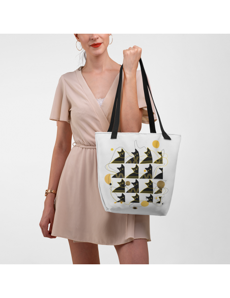 Bohemian Cat Pattern Tote bag