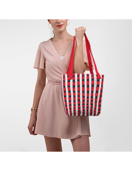 Red Lines Pattern- Tote bag