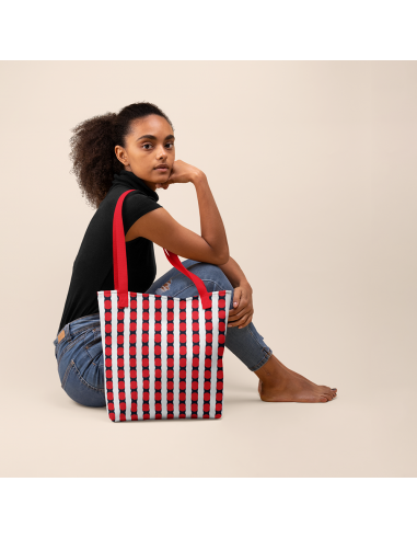 Red Lines Pattern- Tote bag