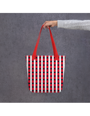 Red Lines Pattern- Tote bag