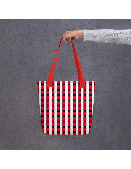 Red Lines Pattern- Tote bag