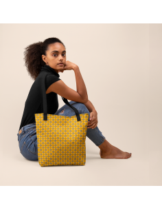 Yellow Geometry- Pattern Tote bag 2