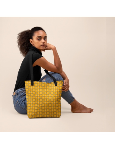 Yellow Geometry- Pattern Tote bag