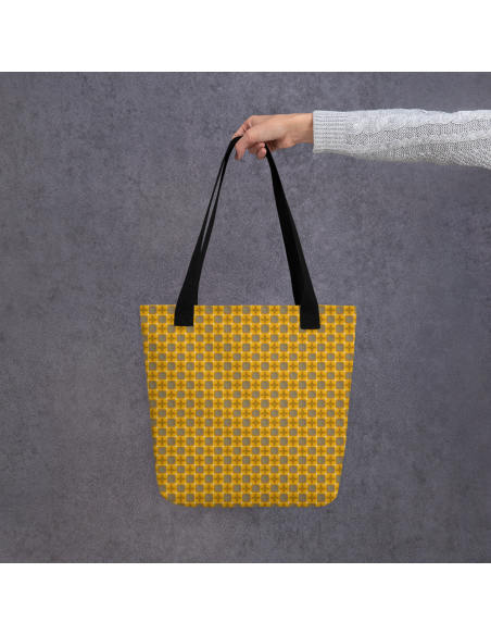 Yellow Geometry- Pattern Tote bag