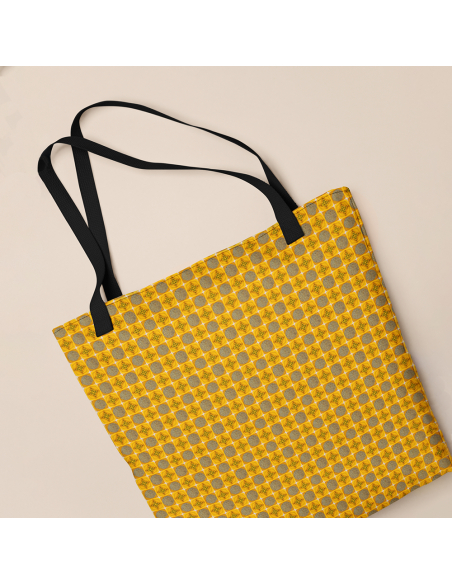 Yellow Geometry- Pattern Tote bag