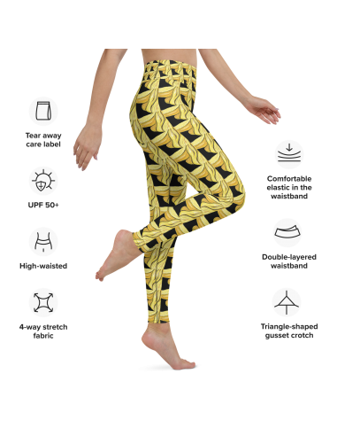 Yellow Geometry- Yoga Leggings