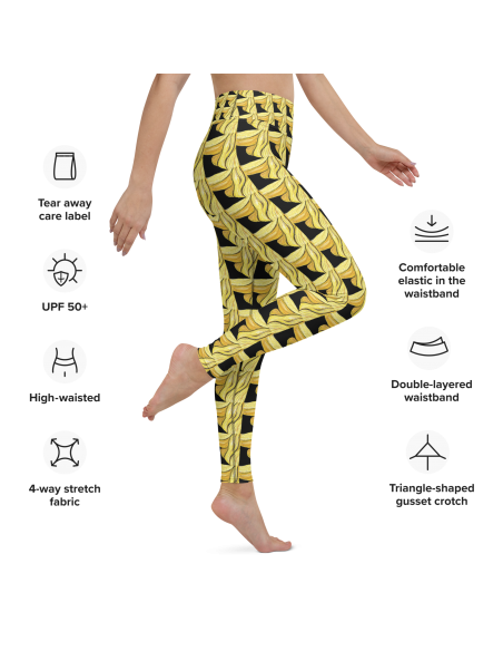 Yellow Geometry- Yoga Leggings