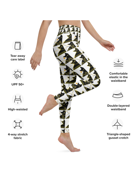 Bohemian Cat Pattern- Yoga Leggings