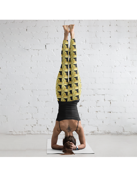Yellow Geometry- Yoga Leggings