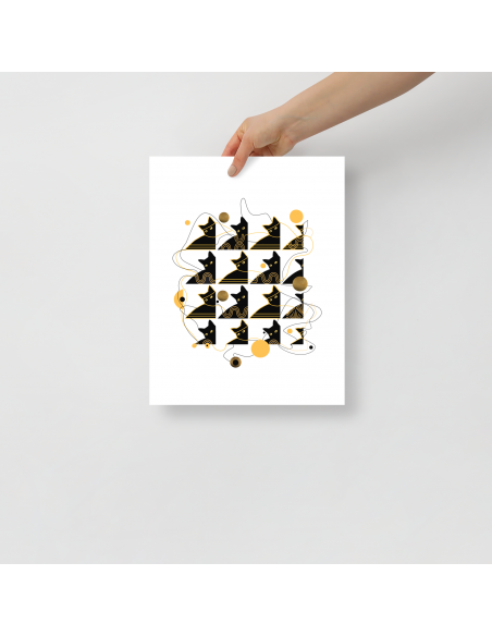 Bohemian Cat- Pattern Poster