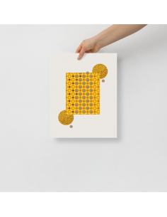 Gold and White Pattern- Art Poster 2