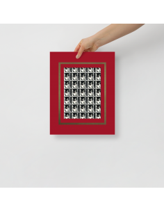 Vintage Face Pattern- Art Poster 2