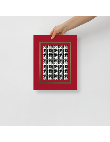 Vintage Face Pattern- Art Poster