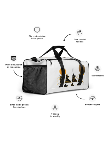 Bohemian Cat Pattern- Duffle bag
