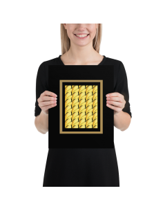 Sunflower in Black- Art Poster